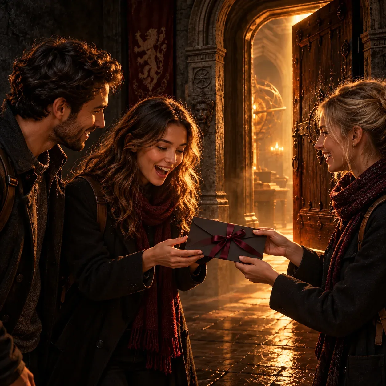 Una amiga recibe un bono regalo para vivir una aventura de escape room en grupo